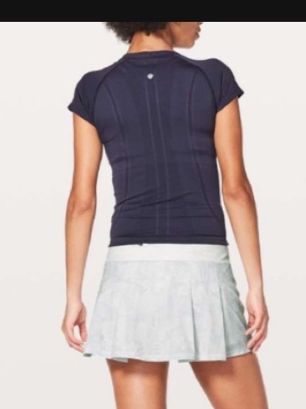 lululemon sz 8 Pace Rival Eternal Wave White Skirt tennis run athleisure lounge